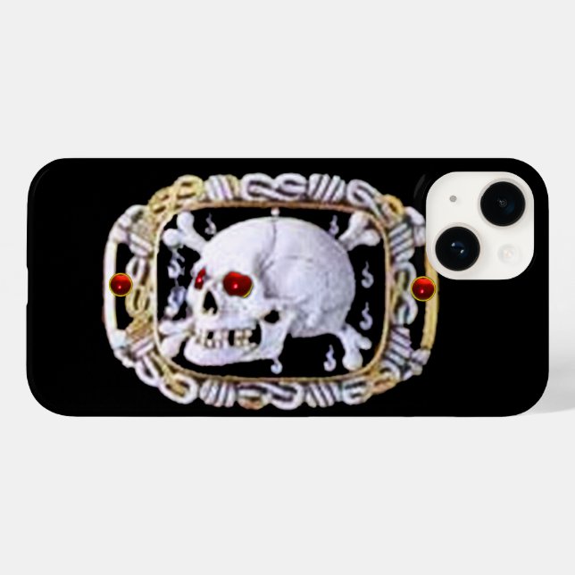 SKULL OCH CROSSED BONES RUBY RENAISSANCE JEWEL (Baksida (horisontell))