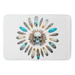 Skull och fjädrar 01 badrumsmatta