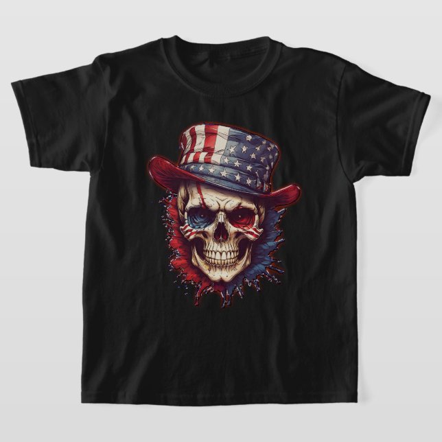 Skull och Flagga 7 T Shirt (Laydown)