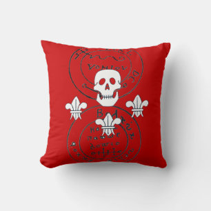 SKULL OCH FLEUR DE LISE/PIRATER TREASURE KARTOR, KUDDE