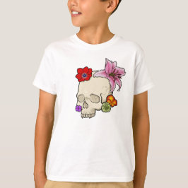 Skull och Flora T Shirt