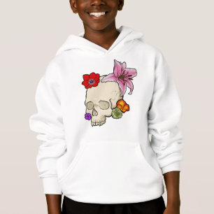 Skull och Flora T Shirt