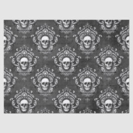 Skull och Grått Gothic Decoupage