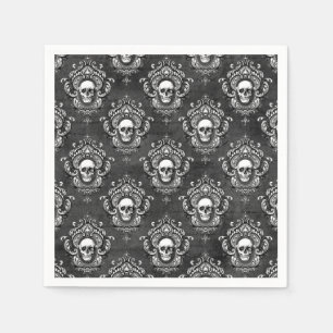 Skull och Grått gotiic Pappersservett