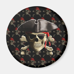 Skull och hatt i Pirat Magnet
