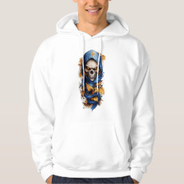 Skull och Höst löv Tattoo Stil Hoodie