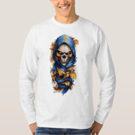 Skull och Höst löv Tattoo Stil T-Shirt