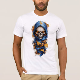 Skull och Höst löv Tattoo Stil T-Shirt