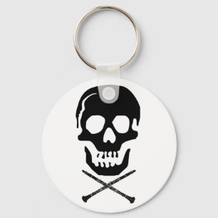 Skull och kläder - svart på vitt nyckelring