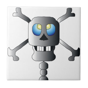 Skull och Kor Bones Kakelplatta