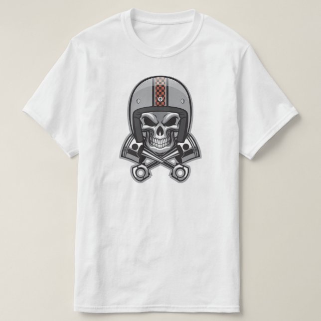 Skull och korsad kolv t shirt (Design framsida)