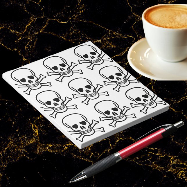 Skull och korsben anteckningsblock (Skull and Crossbones Notepad)