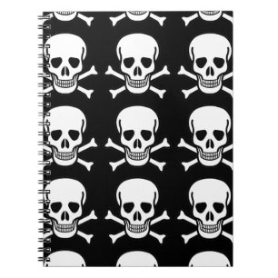 Skull och korsben anteckningsbok