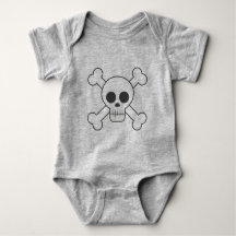 Skull och korsben Baby Kostym Baby Bodykostym