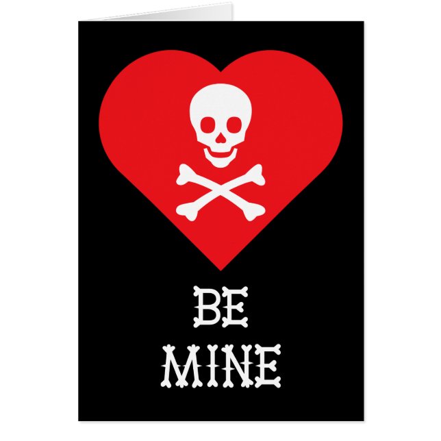 Skull och korsben hälsningskort (Framsidan)