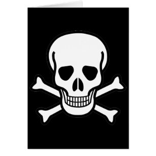 Skull och korsben hälsningskort