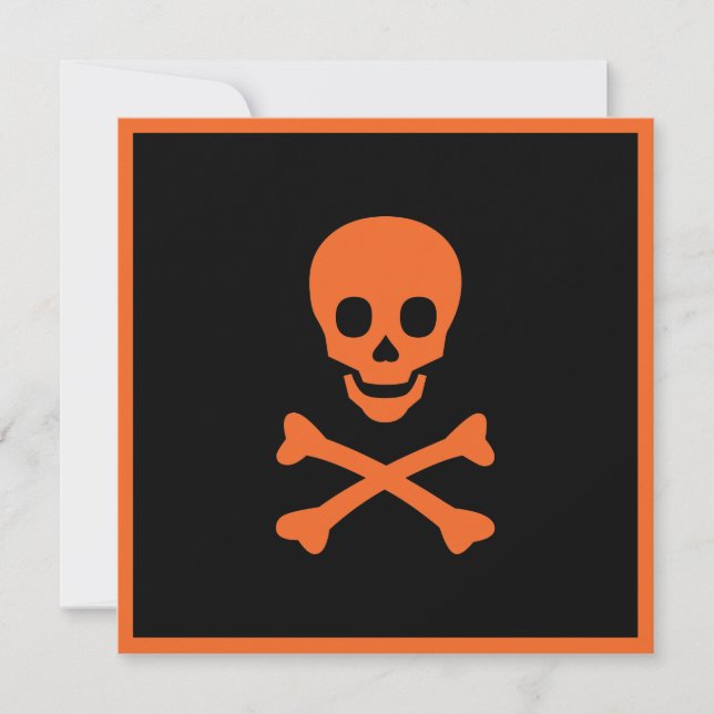 Skull och korsben inbjudningar (Framsida)