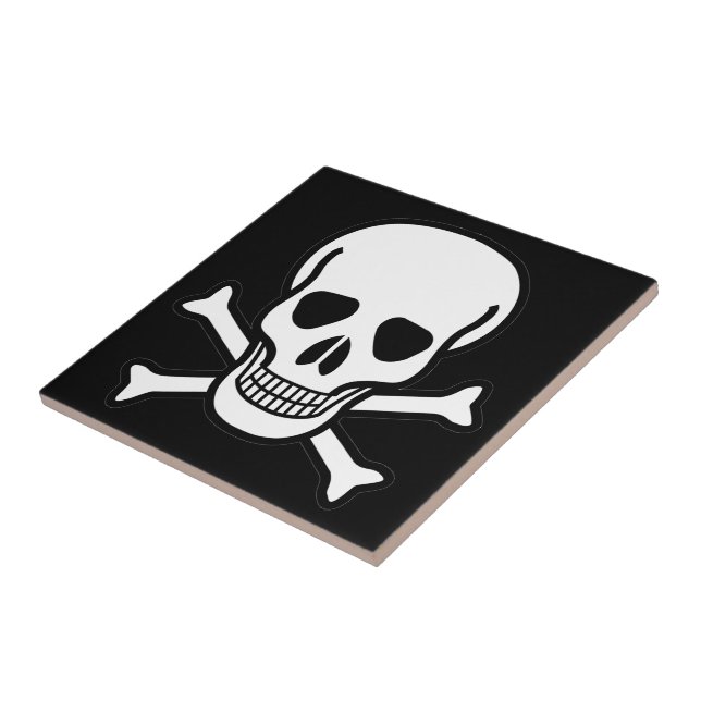 Skull och korsben kakelplatta (Sidan)
