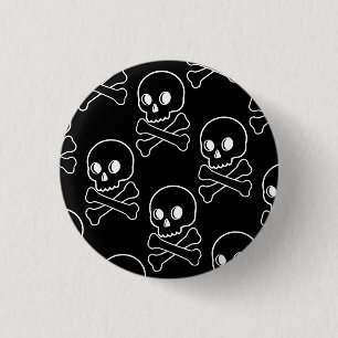 Skull och korsben knapp