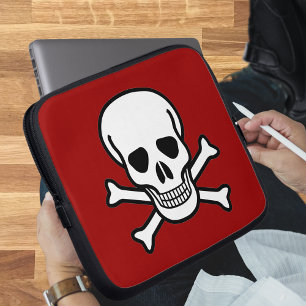 Skull och korsben laptop sleeve