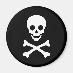 Skull och korsben magnet