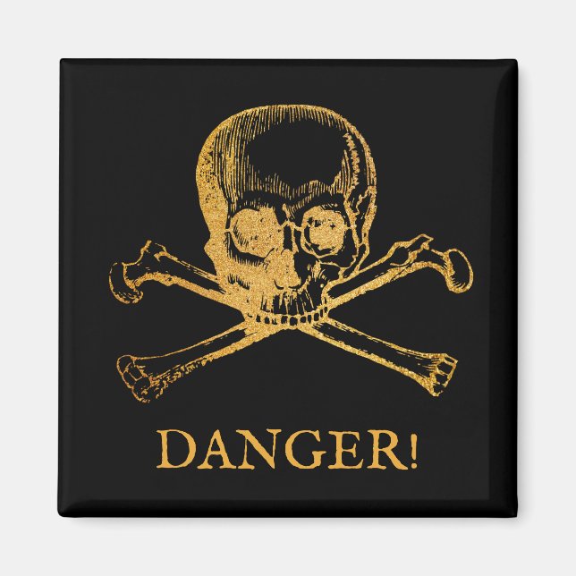 Skull och korsben | Magnet | ANPASSNINGSBAR | Svar (Framsidan)