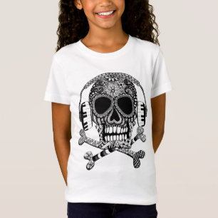 Skull och korsben med hörlurar Girls Shirt Tröja
