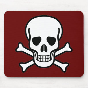 Skull och korsben musmatta