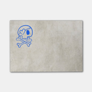 Skull och korsben post-it block