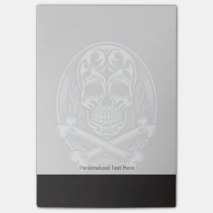 Skull och korsben post-it block
