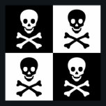 Skull och korsben poster<br><div class="desc">Skalle och korsben på en poster som är en Ladiebug-exklusiv.</div>