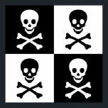 Skull och korsben poster<br><div class="desc">Skalle och korsben på en poster som är en Ladiebug-exklusiv.</div>