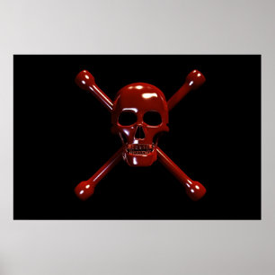 Skull och korsben - Röd död Poster