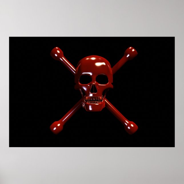 Skull och korsben - Röd död Poster (Framsidan)