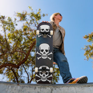 Skull och korsben skateboard bräda 20 cm