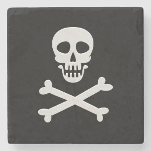Skull och korsben stenunderlägg