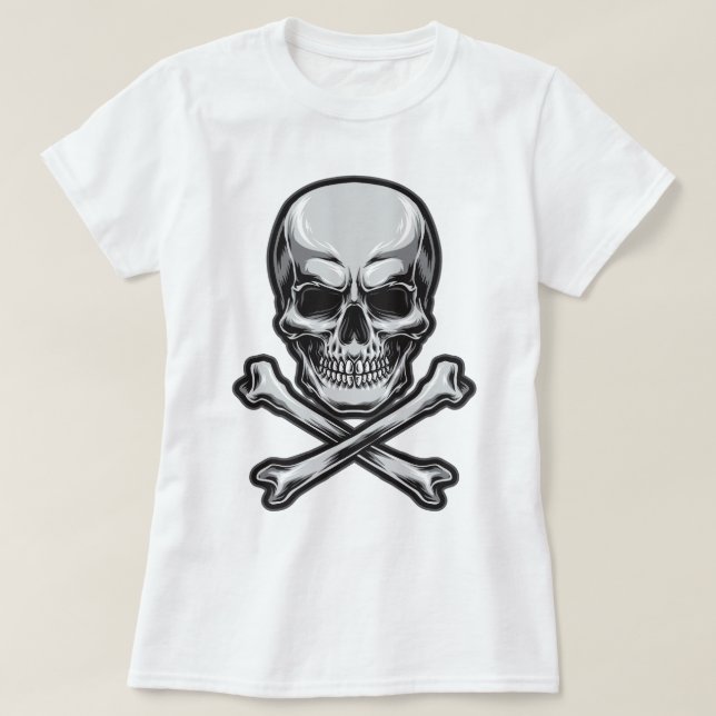 Skull och korsben t shirt (Design framsida)