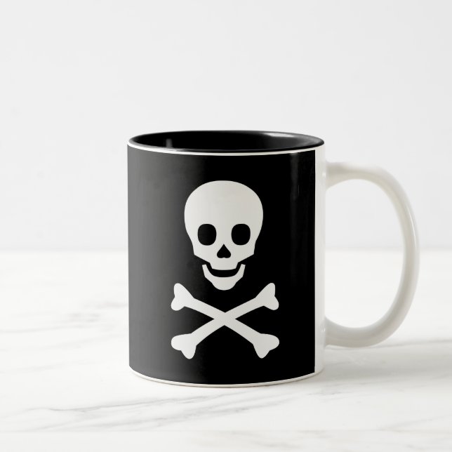Skull och korsben Två-Tonad mugg (Höger)