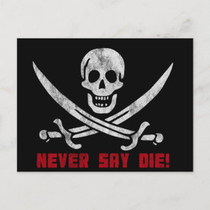 Skull och korsben vykort