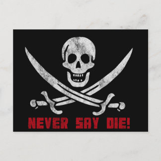 Skull och korsben vykort