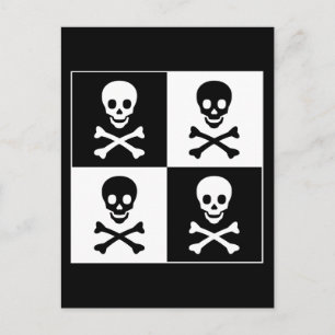 Skull och korsben vykort