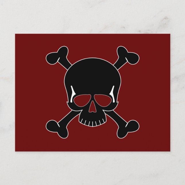 Skull och korsben vykort (Framsida)