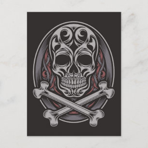 Skull och korsben vykort