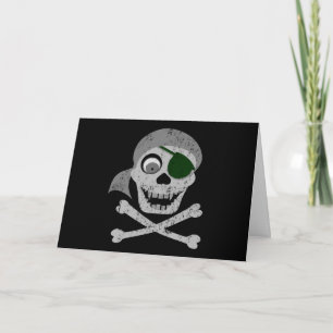Skull- och korsbenskort i pirat kort