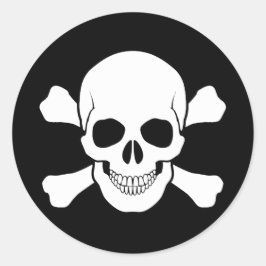 SKULL- OCH KORSBONSTICKER RUNT KLISTERMÄRKE