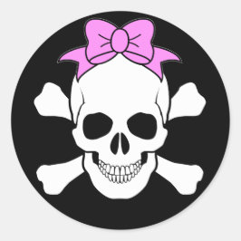 SKULL- OCH KORSBONSTICKER RUNT KLISTERMÄRKE