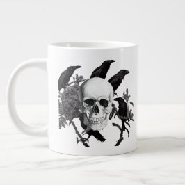 Skull och Kråkor Halloween Jumbo Mugg