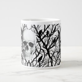 Skull och Kråkor Halloween Jumbo Mugg