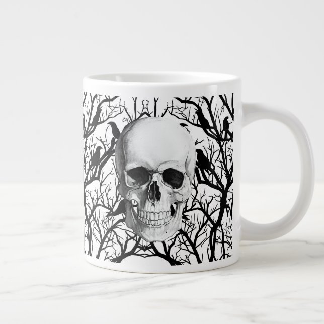 Skull och Kråkor Halloween Jumbo Mugg (Höger)