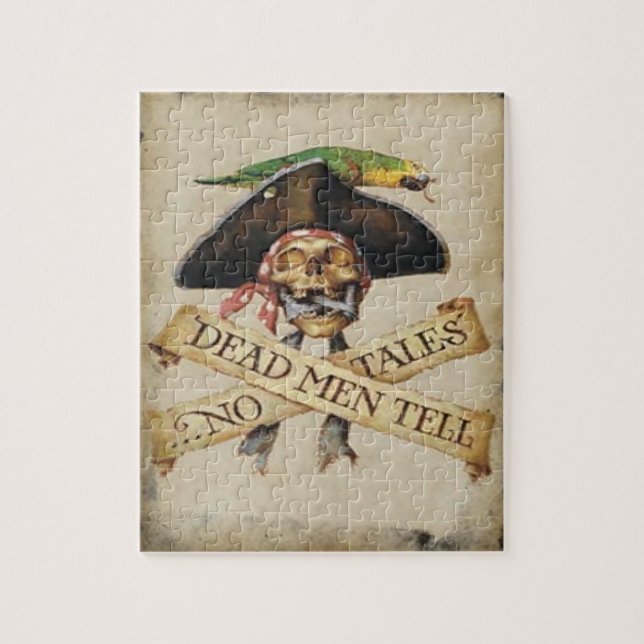 Skull och krosben från döda Pirat Pussel (Vertikal)